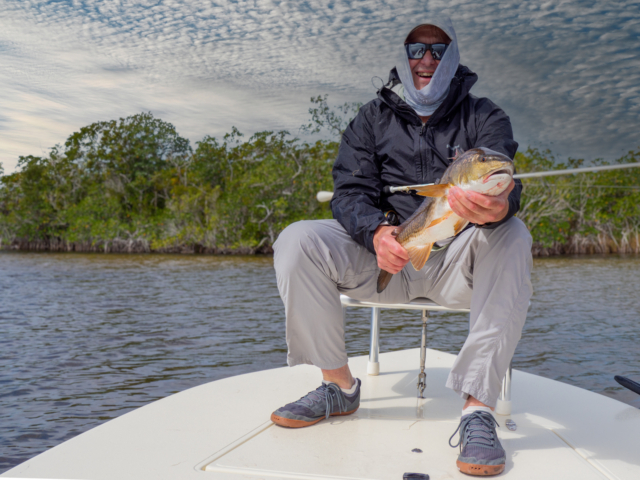 Redfish in the Florida Everglades - Bud Woodall with Capt. Geoff Colmes